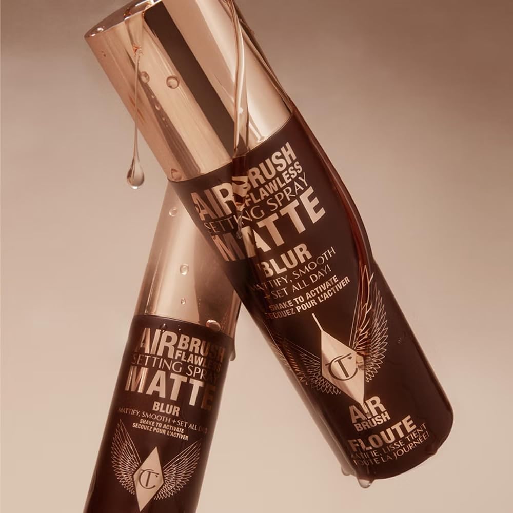 Charlotte Tilbury Aérographe Flawless Setting Spray mat, effet blur, spray de fixation matifiant, taille voyage - Image 4