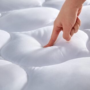 SLEEP ZONE Housse de Matelas matelassée pour lit Simple – Surmatelas Doux et Moelleux avec Poche Profonde de 20,3 à 53,3 cm, lit Double