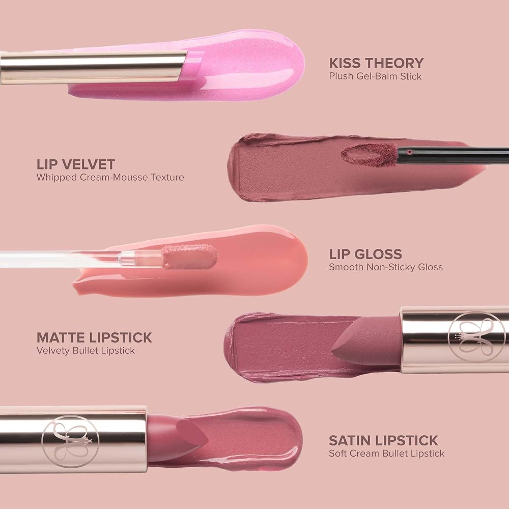 Anastasia Beverly Hills Kiss Theory Baume à lèvres teinté – Finition du rouge à lèvres en gel hydratant avec acide hyaluronique et vitamine E, couleur repulpée et non collante – Blushcore - Image 12