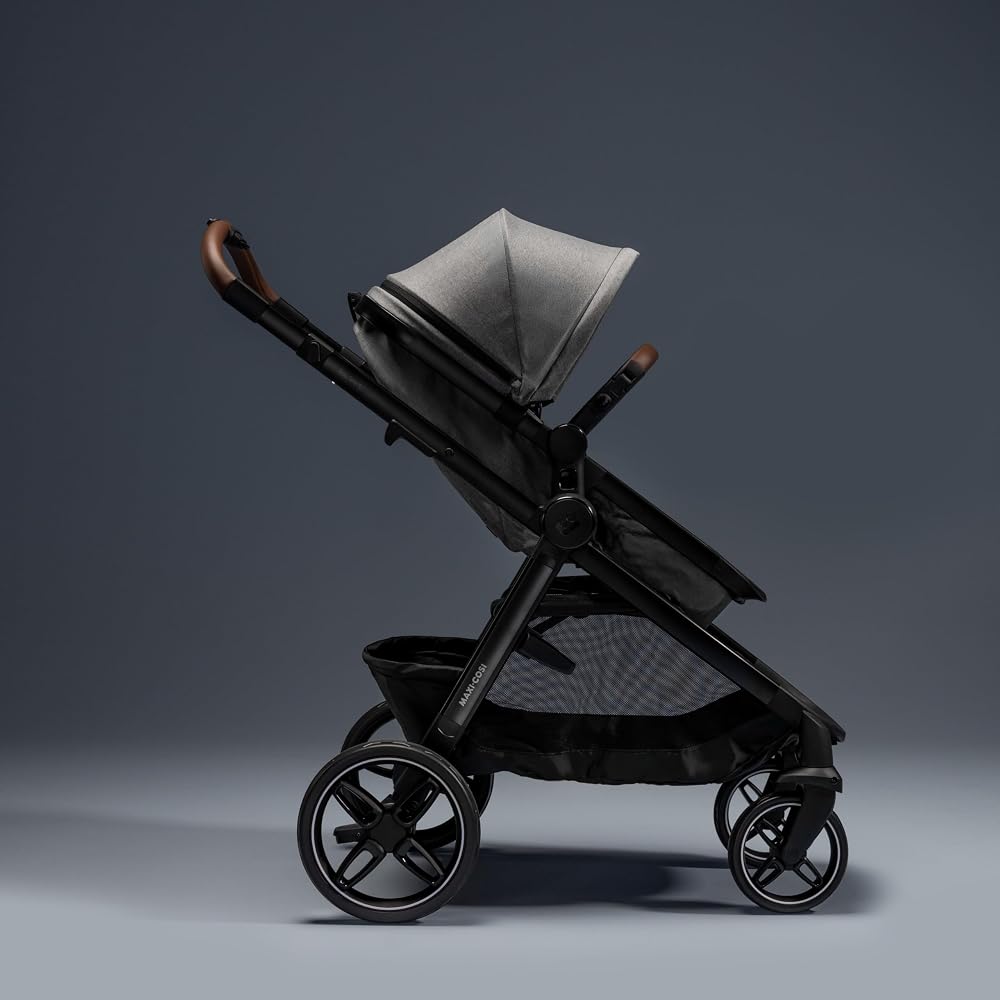 Maxi Cosi Zelia Select Trio, Poussette 3 en 1 Avec Siège auto, 0-4 ans (0-22 kg), Pliage D'une Seule Main, Poussette Trio Compacte et Réversible, Avec Siège auto Bébé CabrioFix S i-Size, Gris - Image 11