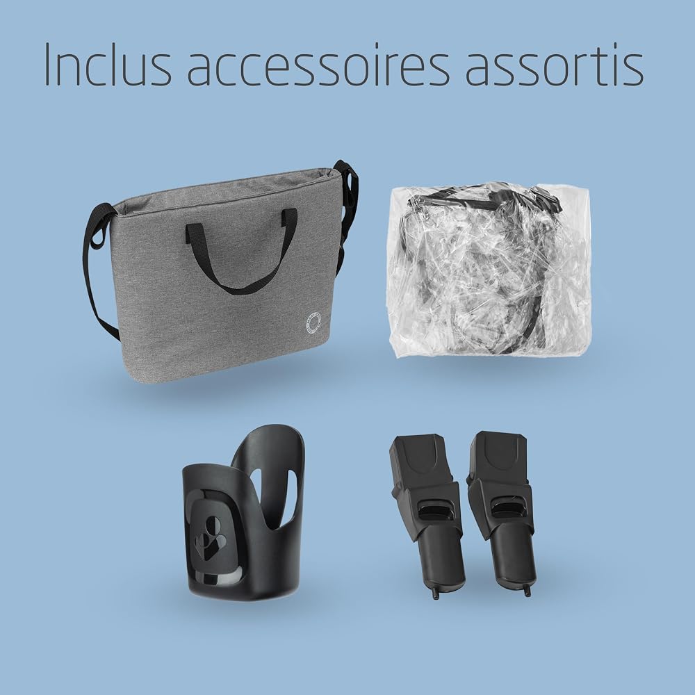 Maxi Cosi Zelia Select Trio, Poussette 3 en 1 Avec Siège auto, 0-4 ans (0-22 kg), Pliage D'une Seule Main, Poussette Trio Compacte et Réversible, Avec Siège auto Bébé CabrioFix S i-Size, Gris - Image 13