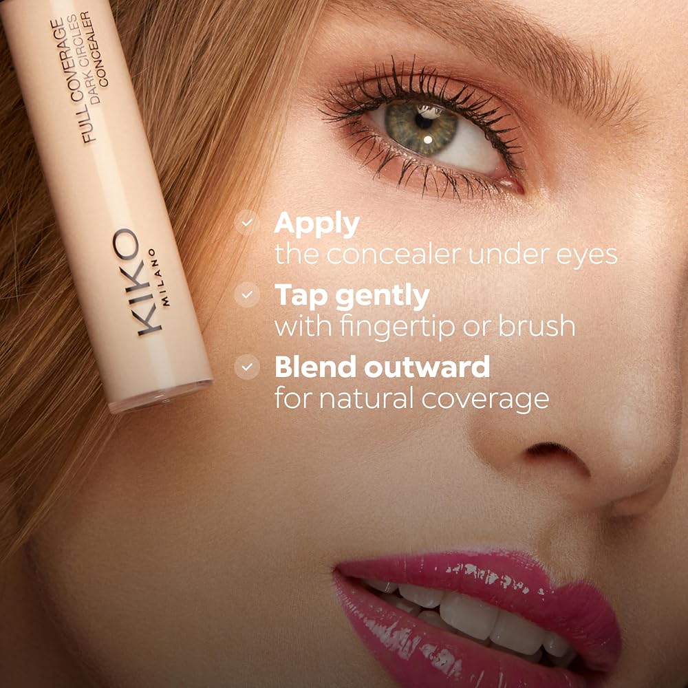 KIKO Milano Full Coverage Dark Circles Concealer 03 | Correcteur Liquide Haute Couvrance Pour Le Contour Des Yeux Et Le Visage - Image 7
