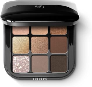 81KCEamSxSL._AC_SL1000_.jpg KIKO Milano Glamour Multi Finish Eyeshadow Palette 01 | Palette With 9 Eyeshadows In Different Finishes