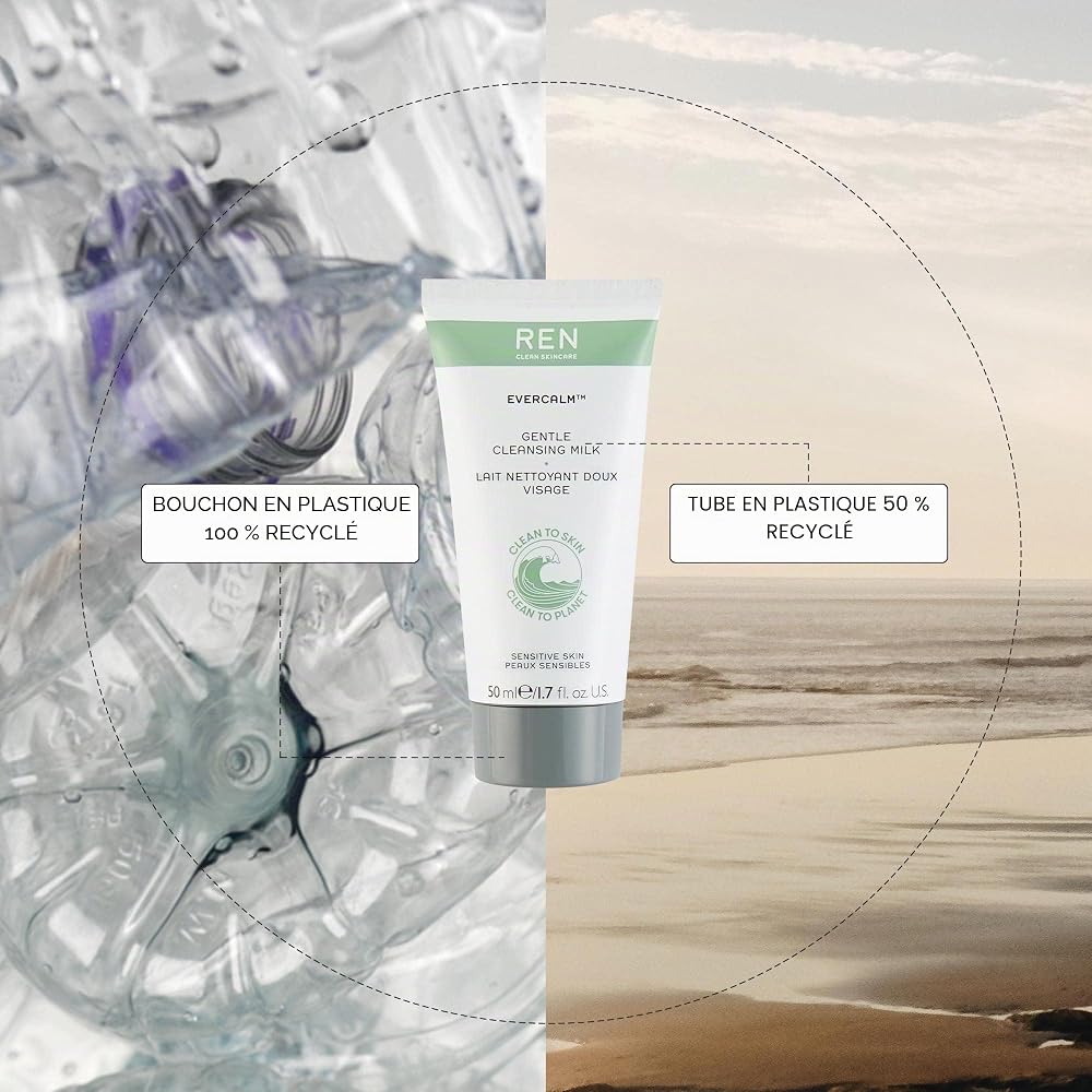 REN Clean Skincare Evercalm™ Lait nettoyant doux, format voyage 50 ml - Image 4