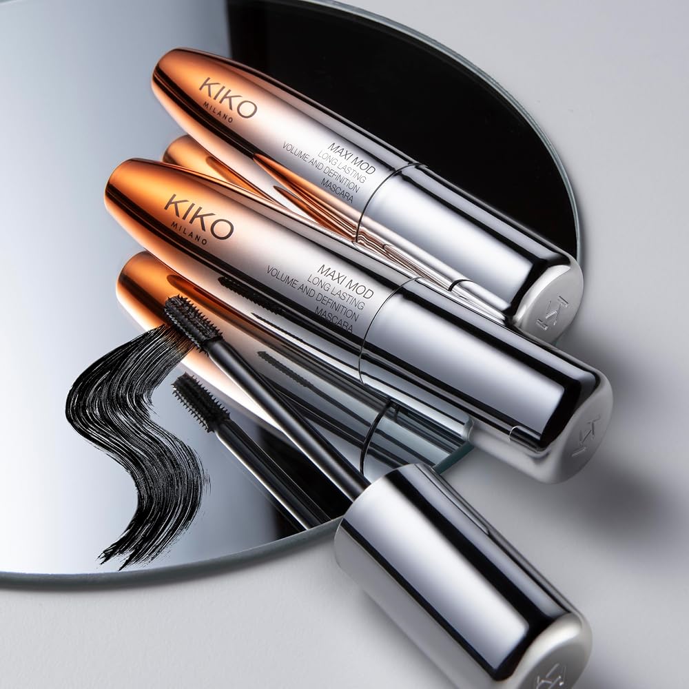 KIKO Milano Maxi Mod Mascara | +200% Volume | Tenue 10 Heures | Huile d’Argan | Mini Brosse | Noir Intense - Image 12