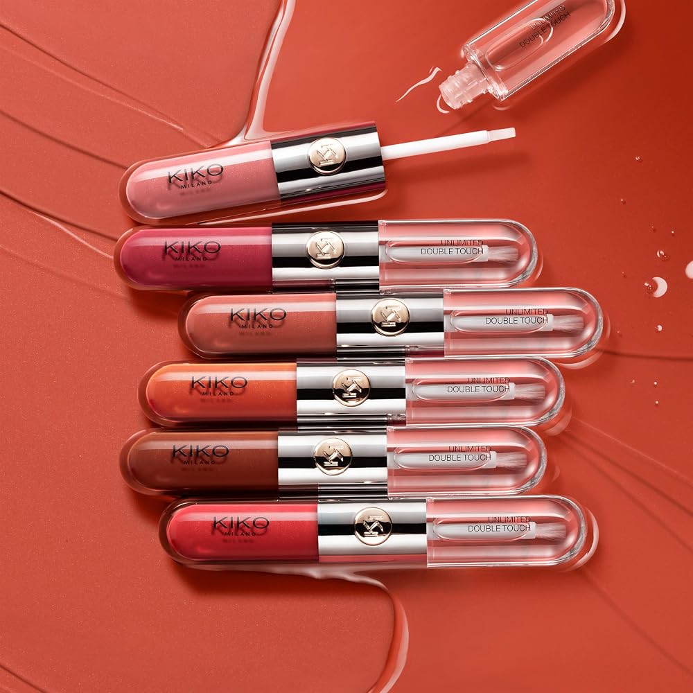 KIKO Milano Unlimited Double Touch 131 | Rouge À Lèvres Liquide En 2 Étapes, Fini Lumineux. Tenue Jusqu’À 12 Heures. Base Colorée Sans Transfert | Rouge à lèvres liquide 2 étapes | Couleur + Brillance | Durée 12 heures | Sans transfert | Lumineux - Image 12