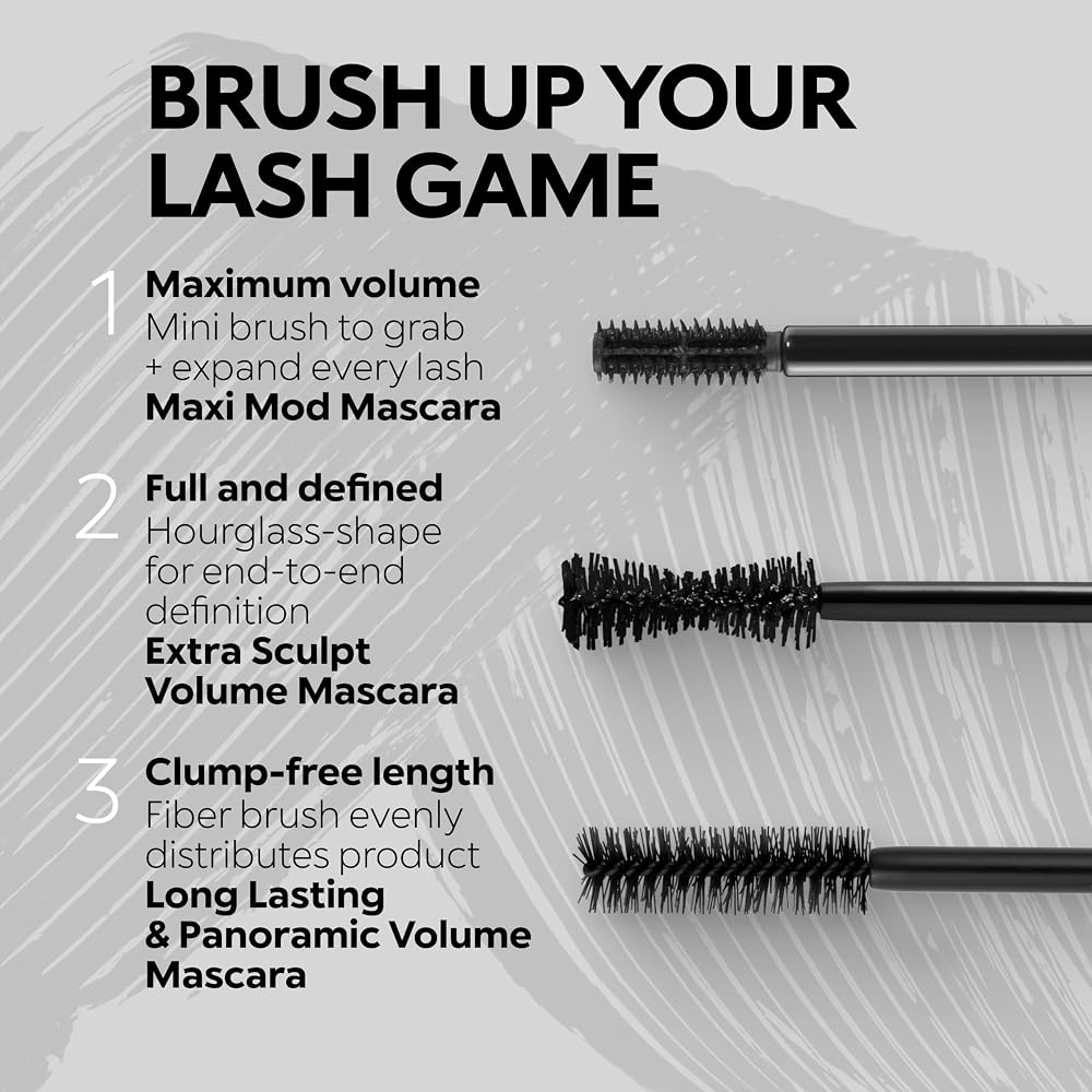 KIKO Milano Maxi Mod Mascara | +200% Volume | Tenue 10 Heures | Huile d’Argan | Mini Brosse | Noir Intense - Image 8