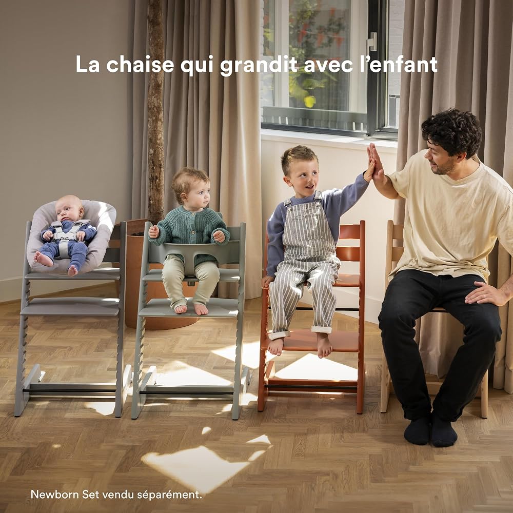 Stokke Chaise haute Tripp Trapp Baby Set, Naturel - Chaise évolutive et réglable, adaptable de la naissance à l’âge adulte - Pratique, confortable et ergonomique - Design classique 6.47 kg 1.0 Pack - Image 5