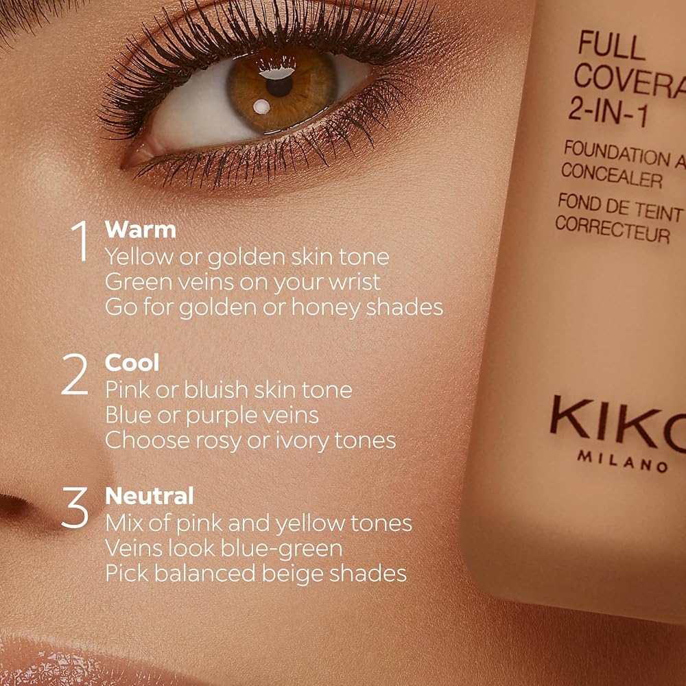 KIKO Milano Full Coverage 2-in-1 Foundation & Concealer 06 - WB 15, Fond De Teint/Correcteur 2 En 1 À Couvrance Élevée - Image 7