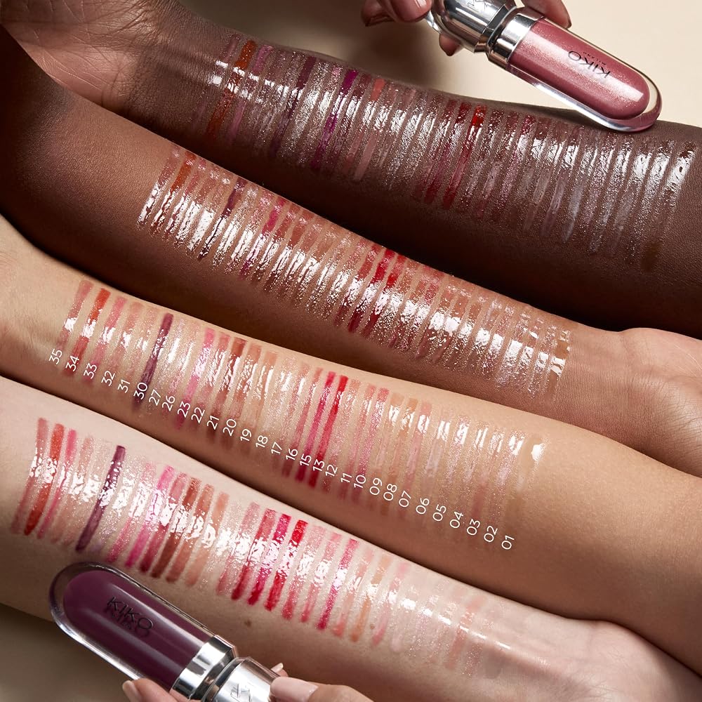 KIKO Milano 3D Hydra Lipgloss - Teinte 17 Pearly Mauve | Hydratant | Effet Volume 3D | Non Collant | Applicateur Floqué | Longue Tenue - Image 5