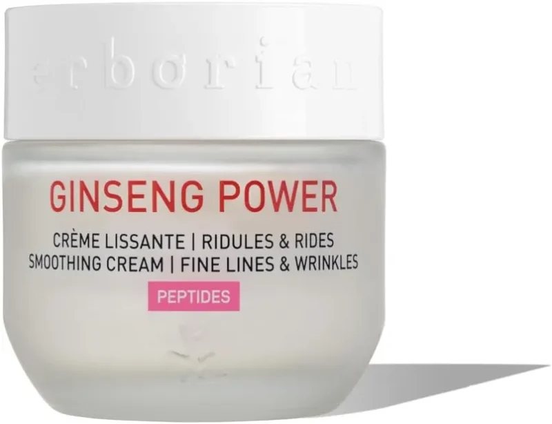 Erborian - Ginseng Power - Crème Visage Lissante Anti-Âge - Lutte contre les Rides et les Ridules - Soin du Visage - Cosmétique Coréen - 50ml | Cosmétique coréen, rides et ridules atténuées, redensifie, peau plus ferme, usage quotidien