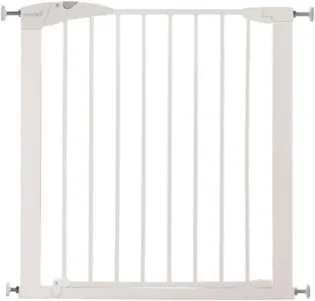 Munchkin Barrière de Sécurité Maxi Secure Bébé 76-82cm | Barrière de Sécurité Bébé et Chien pour Portes | Installation Facile sans Vis | Blanche