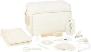 amz-51algokv-il-75376417 Babymoov Trousse de Soin Bébé Grand Format - 11 Accessoires Inclus - Beige | Kit de Toilette avec Coupe & Lime Ongles , Brosse à Cheveux, Langes - Idéal Cadeau de Naissance - Pack Pratique pour Voyage