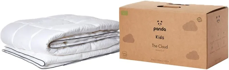 Panda Couette Respirante en Bambou pour Enfants – Hypoallergénique, thermorégulatrice, respectueuse de l'environnement, 4,5 tog