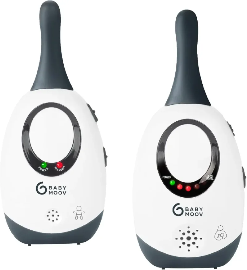 Babymoov Simply Care Babyphone Audio avec Fonction VOX, Double Alarme et 2 Adaptateurs, Portée 300m