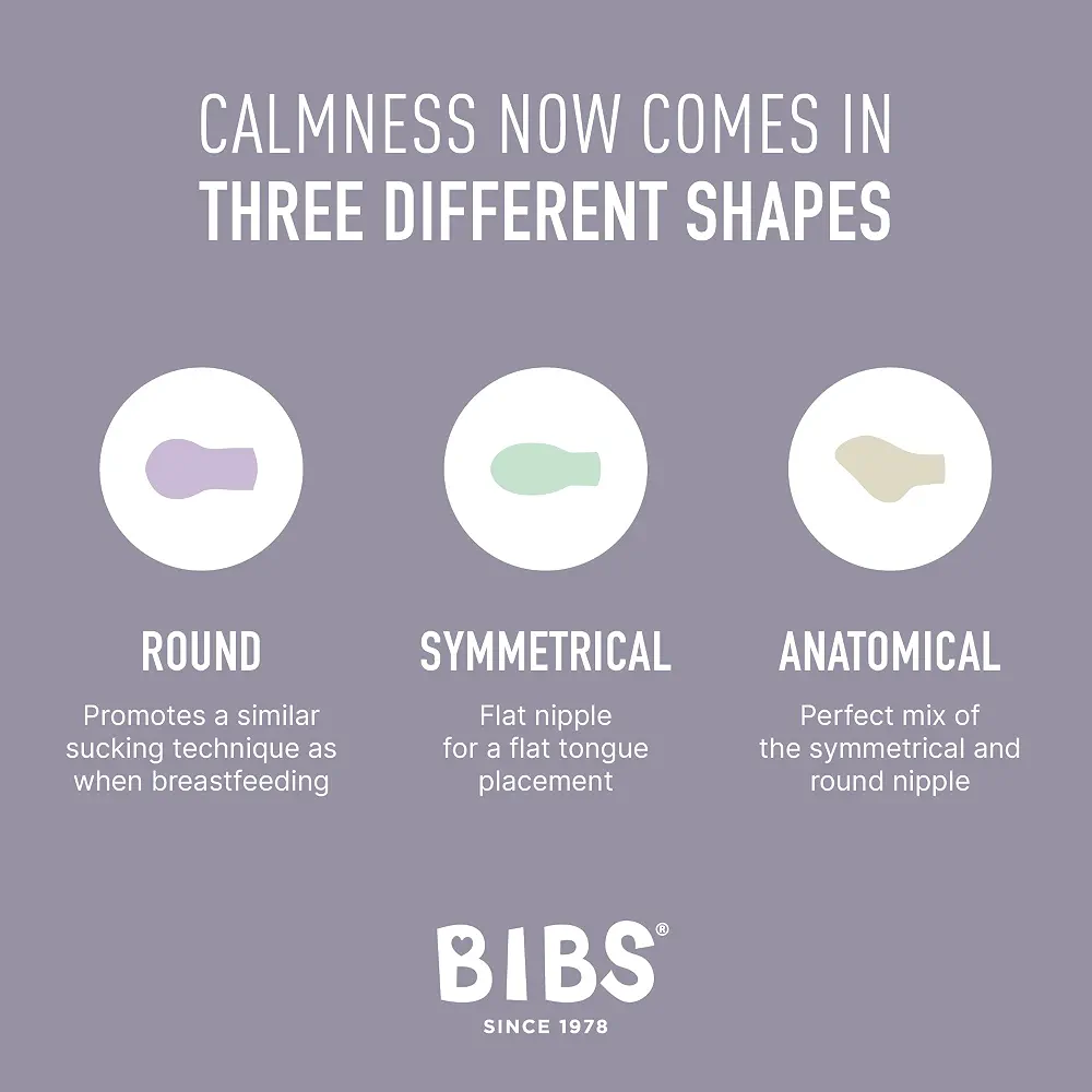 BIBS Try-it Tétine, 0-6 mois, 4-pack, téterelles variées, Blush