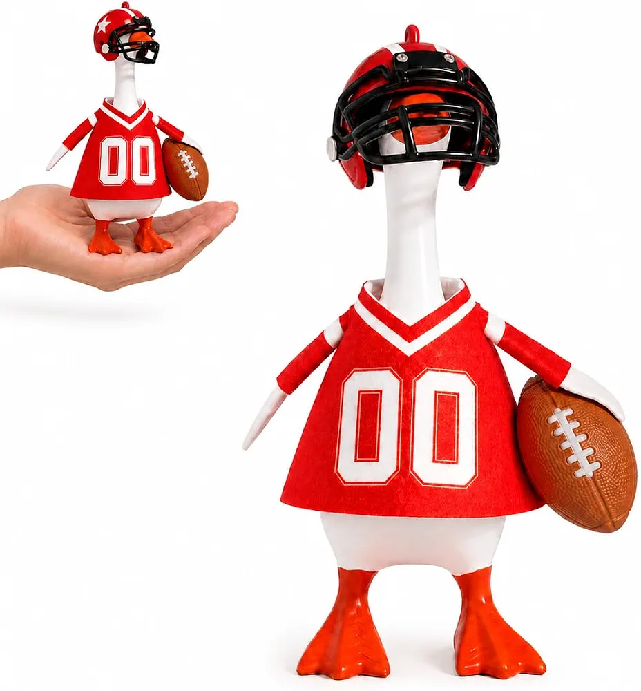 7 Inch Desk Goose Outfits, Mini Football Rugby Desk Goose Outfits with Helmet (Football Costume)