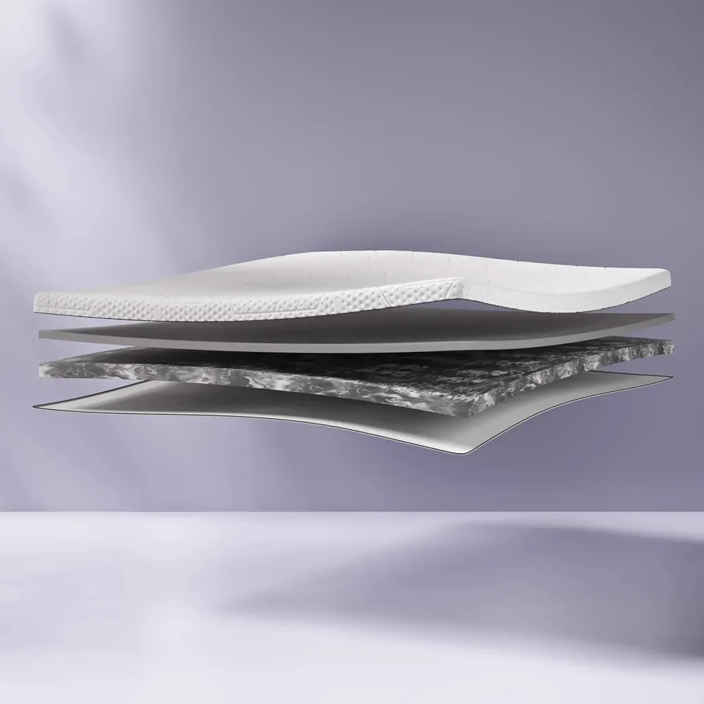 Surmatelas Emma Original Pro 140x190 cm, 8 cm | 2 Couches Thermorégulantes & Ferme | Mousse HRX | Housse Amovible et Lavable | Prolonge la Durée de Vie du Matelas