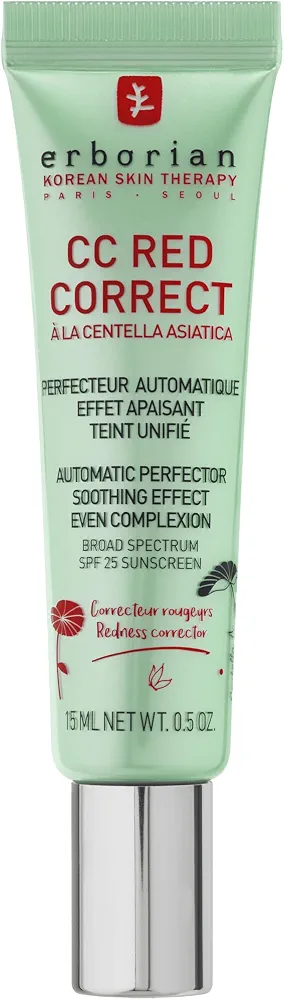 amz-61icbccatyl-929c2a1b Erborian - Crème Teintée Anti-Rougeur CC Red Correct | Soin du Visage Perfecteur Automatique de Teint avec Correction Colorielle - Teint Unifié - SPF 25 - Cosmétique Coréen