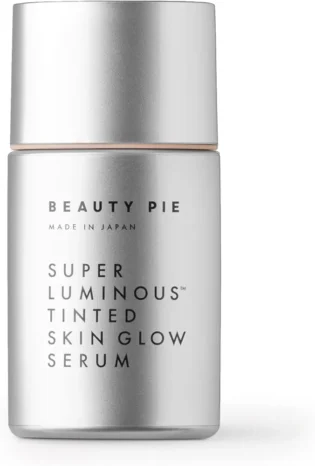 Beauty Pie Sérum teinté superlumineux pour la peau – Teinte légère/moyenne | Soin de la peau hybride avec couverture transparente à légère, finition rosée rayonnante, acide hyaluronique et peptides