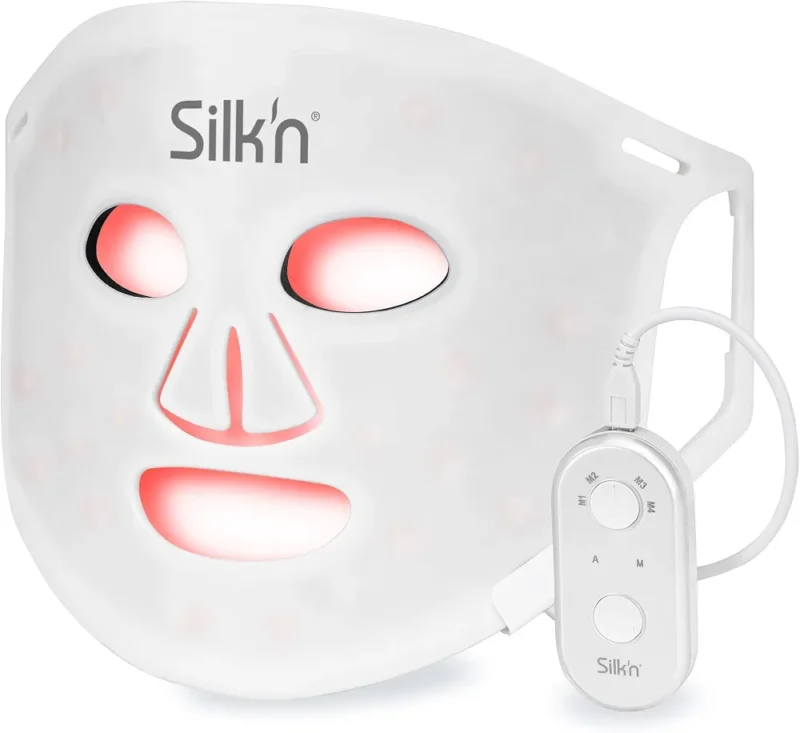 Silk'n Masque Visage LED - LED Face Mask 100 - Masques pour le visage avec Lumière Rouge Anti-Âge - Sans fil, 100 LED