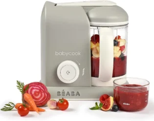 amz-61pxdtavchl-596383ed BÉABA, Babycook Solo, Robot Bébé 4 en 1 Mixeur-Cuiseur, Cuisson Vapeur, Diversification alimentaire, Petits pots bébé maison, Gris