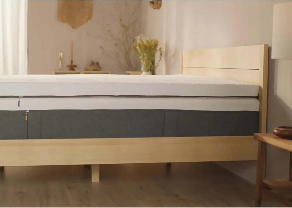 Surmatelas Emma Original Pro 140x190 cm, 8 cm | 2 Couches Thermorégulantes & Ferme | Mousse HRX | Housse Amovible et Lavable | Prolonge la Durée de Vie du Matelas