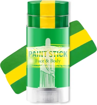Green Yellow and Green Brazil Face Paint Stick for Sports and Games
