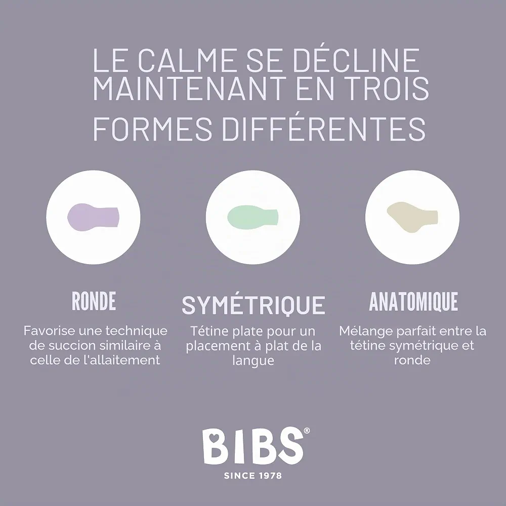 BIBS Try-it Tétine, 0-6 mois, 4-pack, téterelles variées, Blush
