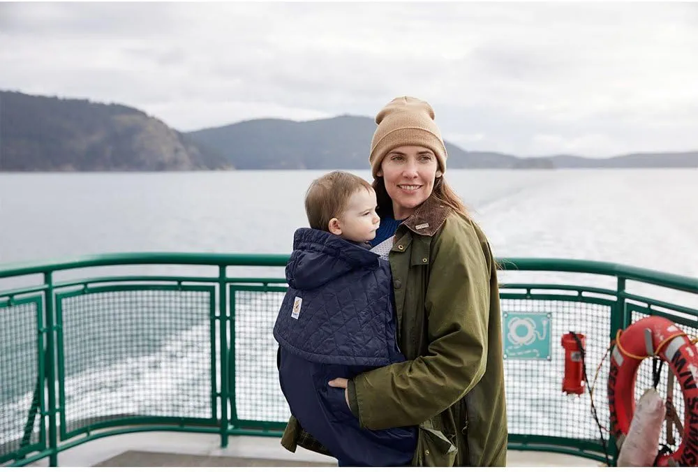 Ergobaby Cocon Météo Hiver, protection contre la pluie et le froid avec doublure en polaire pour tous les Porte-Bébés Ergobaby, protection par tous les temps avec housse imperméable, Charcoal