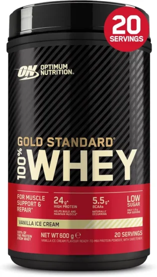 amz-71-8yifefyl-df3f60ed Optimum Nutrition Gold Standard 100% Whey Protéine en Poudre, 620 g | Double Rich Chocolate, 20 Portions,24g de Protéines,BCAA, Soutient la Croissance et la Récupération Musculaires
