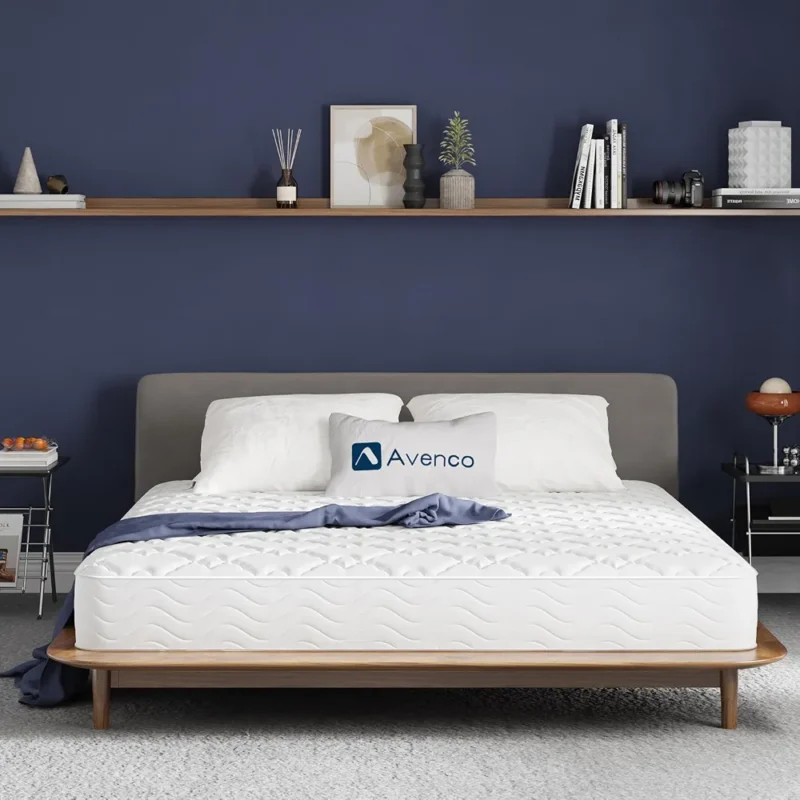 Avenco Matelas 120x200, 20CM, Matelas à Ressorts Ensachés, Mousse de Confort Double, Isolation des Mouvements, Certifié Sûr et Fiable par CertiPUR-US et Oeko-TEX, Soutien Lombaire