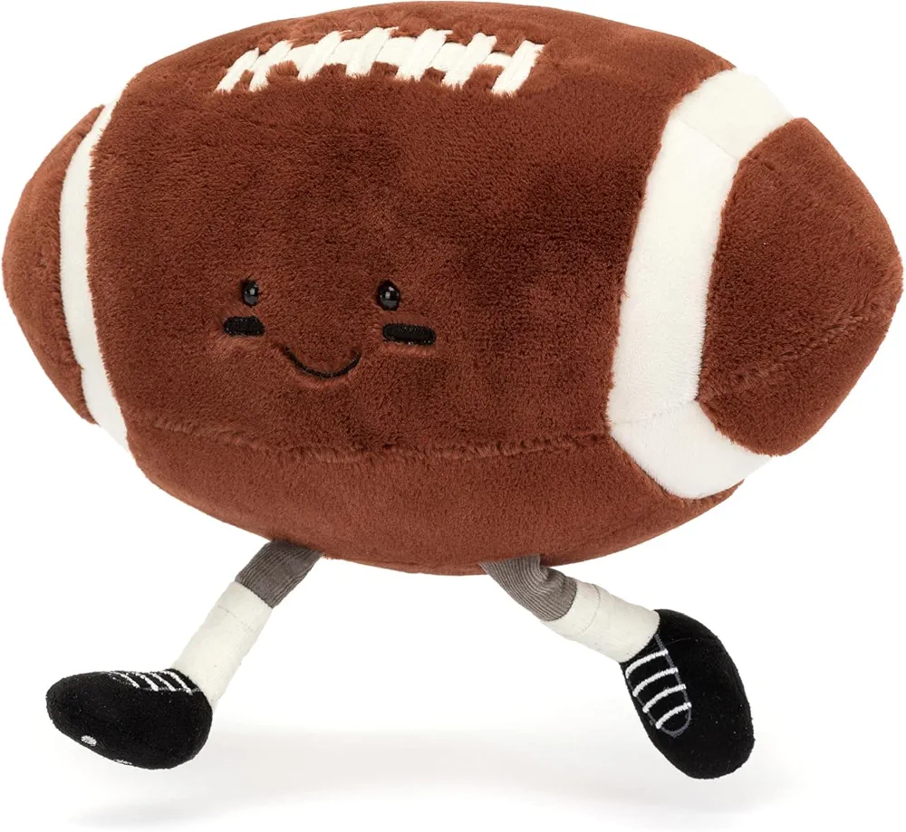 7 inch Rugby Stuffed Sports Balls Toy,with feet Creative Football Doll Fun Cute Plush Doll Toy Plush Stuffed Spherical Soft Toys Sports Throw Pillow CushionKids Gift (Rugby)
