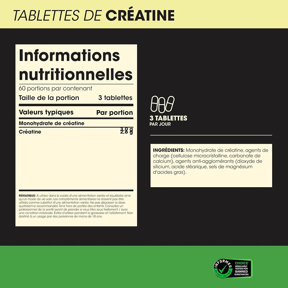 Optimum Nutrition Creatine Capsules, 180 Comprimés | Non Aromatisé, 60 Portions, 3g de Créatine Monohydrate, Soutient la Performance pendant les Entraînement de Haute Intensité