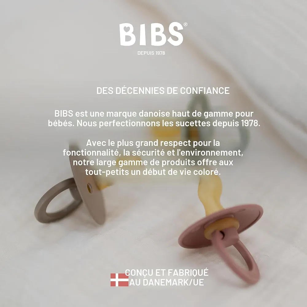 BIBS Try-it Tétine, 0-6 mois, 4-pack, téterelles variées, Blush