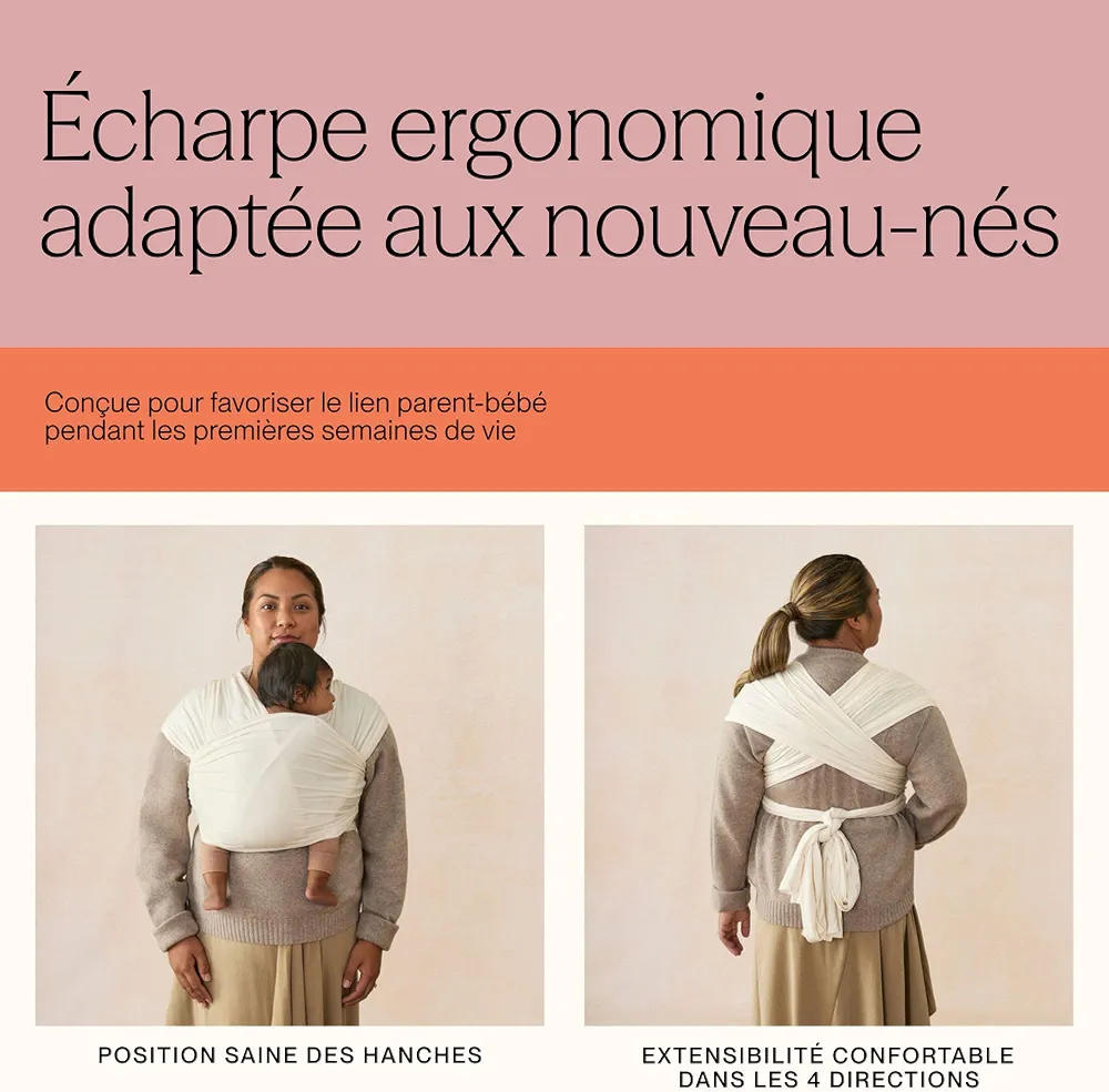 Écharpe de Portage Ergobaby Aura Lyocell - Soft Black