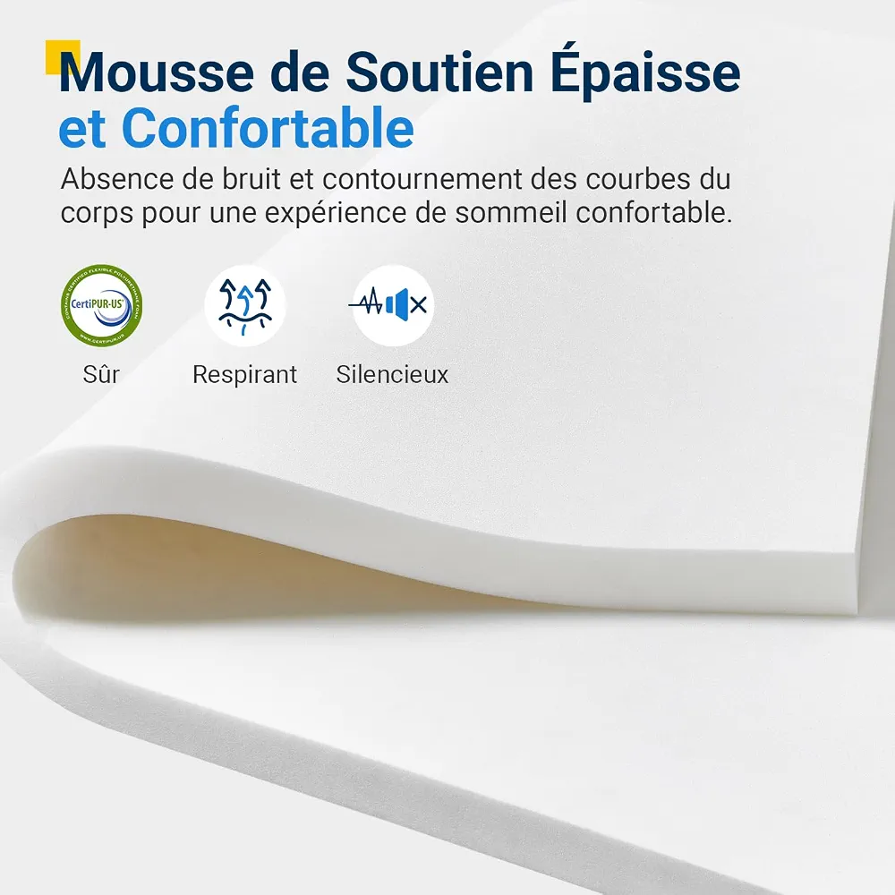 Avenco Matelas 90x190, 20CM, Matelas à Ressorts Ensachés, Mousse de Confort Double, Isolation des Mouvements, Certifié Sûr et Fiable par CertiPUR-US et Oeko-TEX, Soutien Lombaire | Soutien Ergonomique, Soulage les Tensions, Améliore le Sommeil, Épous