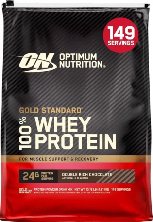 amz-71bbwmx6cwl-dce908a8 Optimum Nutrition Gold Standard 100% Whey Protéine en Poudre, 4,53 kg | Double Rich Chocolate, 146 Portions, 24g de Protéines,BCAA,Soutient la Croissance et la Récupération Musculaires