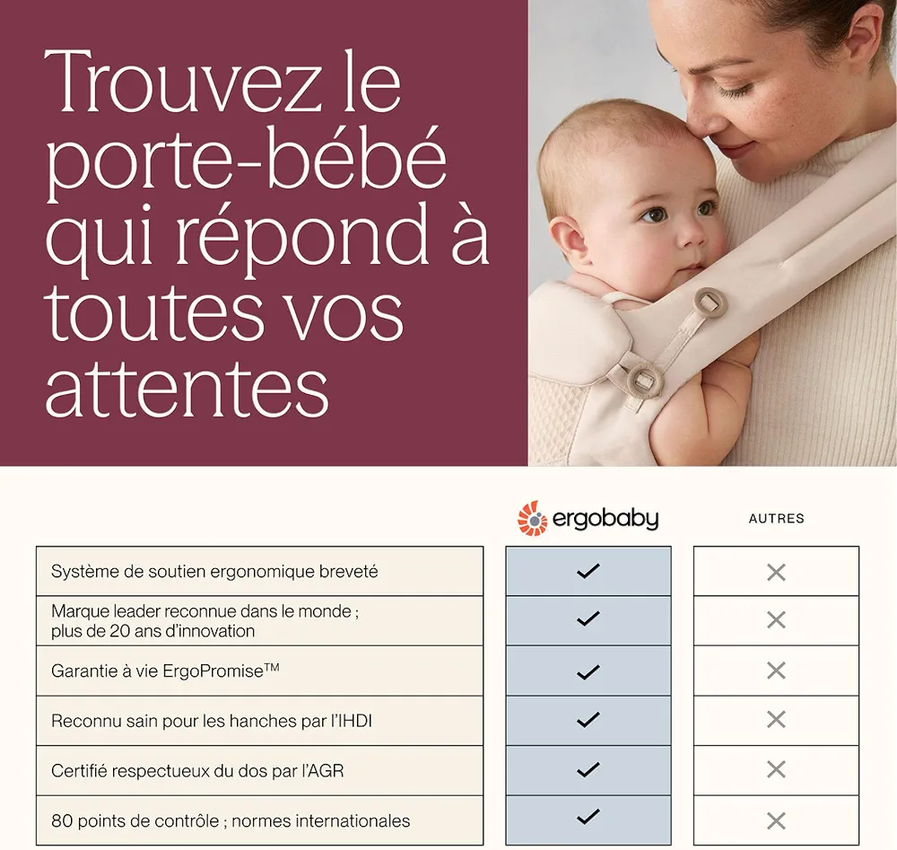 Écharpe de Portage Ergobaby Aura Lyocell - Soft Black