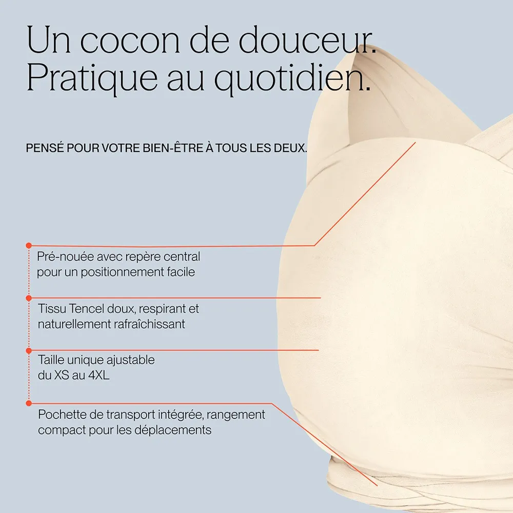 Écharpe de Portage Ergobaby Aura Lyocell - Soft Black