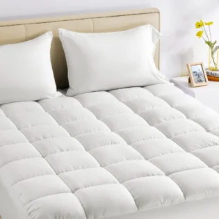 SLEEP ZONE Surmatelas en coton doux et moelleux pour lit simple, lavable en machine pour poche profonde de 20,3 à 53,3 cm, lit jumeau