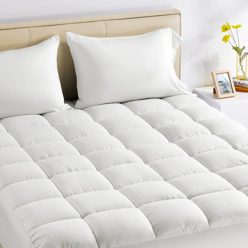 SLEEP ZONE Surmatelas en coton doux et moelleux pour lit simple, lavable en machine pour poche profonde de 20,3 à 53,3 cm, lit jumeau