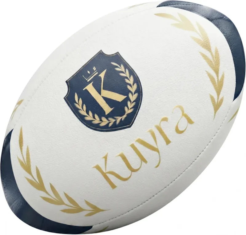 Kuyra Premium Rugby Ball Size 5 – Official Match & Training Gear, Water-Resistant Super Grip, 3-Ply Construction, Durable Outdoor Youth Kids Adult Rugby Ball for Men Women