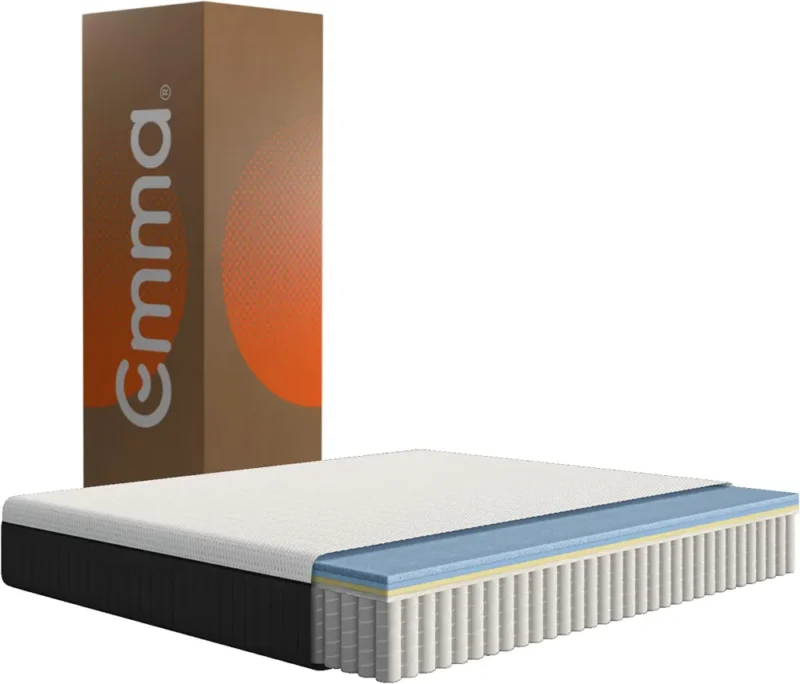 Emma Matelas Original Pro 27 cm – 140x200 - Matelas Hybride à Ressorts Ensachés 7 Zones & Mousse ThermoSync® Thermorégulante – Mémoire de Forme, Soutien Équilibré, Anti-Allergène