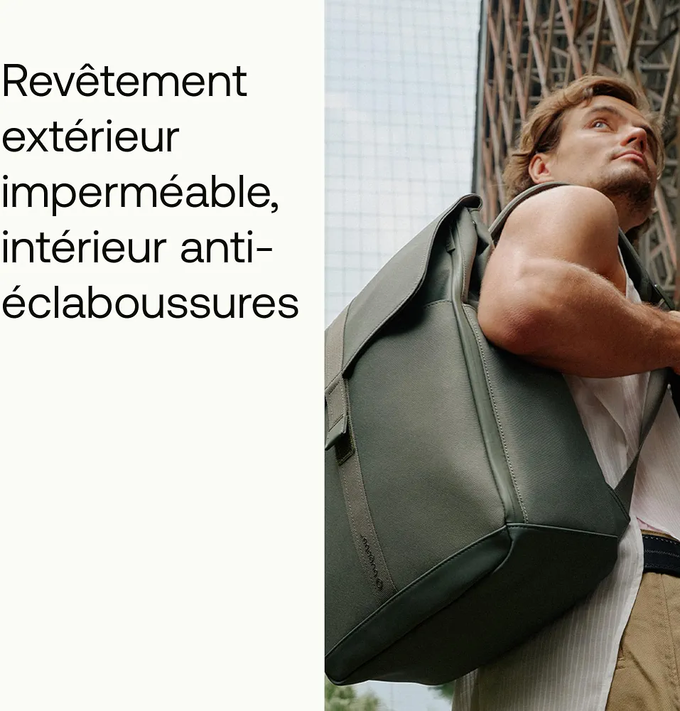 Bugaboo Sac à dos à langer, sac durable fabriqué à partir de matériaux recyclés, hydrofuge, facile à nettoyer, comprenant un matelas à langer et un porte-bouteille isotherme, Midnight Black