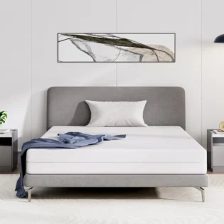 Avenco Matelas 90x190, Hauteur 18 cm, Matelas en Mousse en Fibre de Bambou, 7 Zones de Confort, Deux Faces Utilisable, Degré de Dureté H3 et H4, Matelas avec Housse Amovibl, Certifié Oeko-Tex | Soutien Ergonomique en 7 Zones, Housse de Matelas Amovib