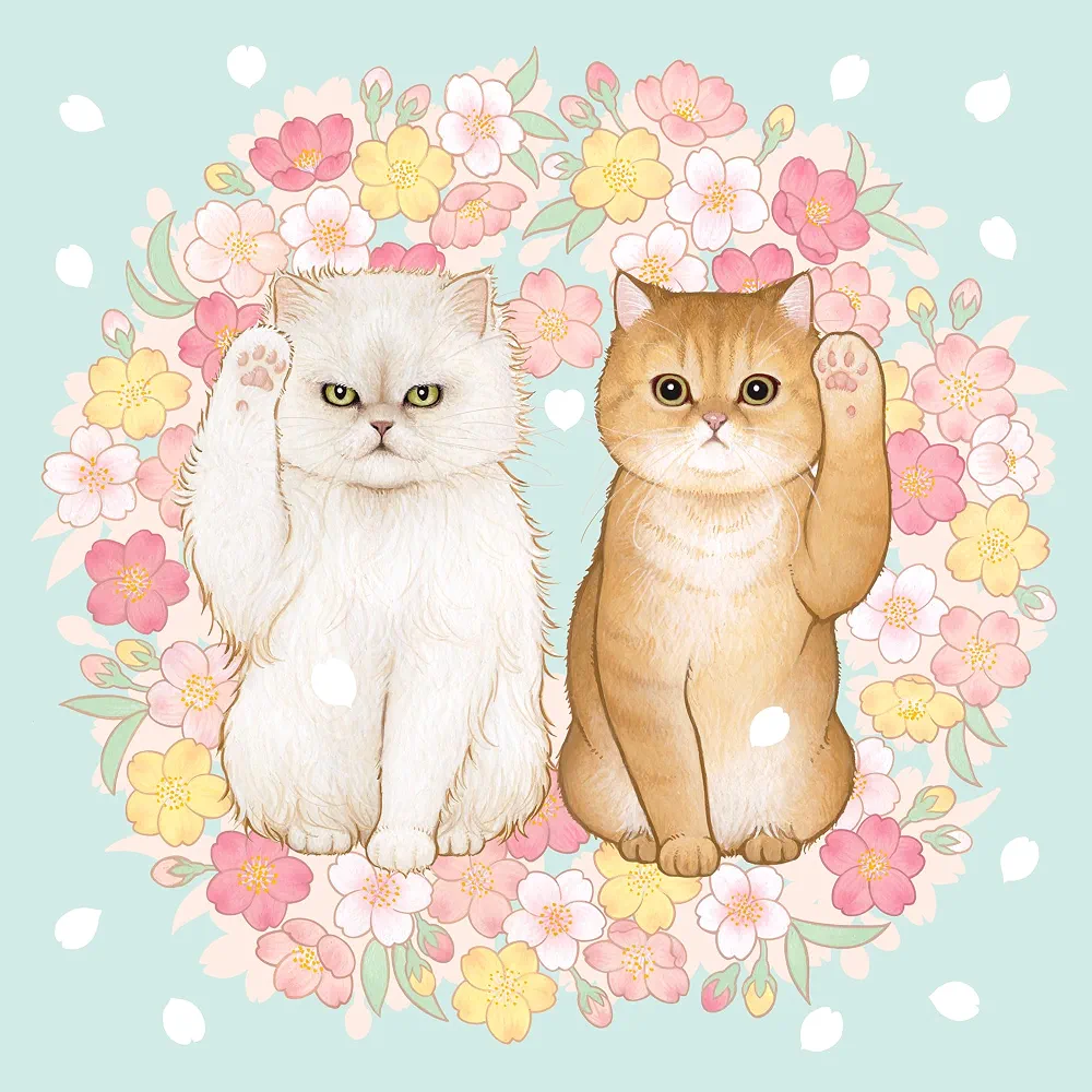 PAUL & JOE Boitier Compact Édition Limitée P 002 Chats floraux (Compact uniquement)