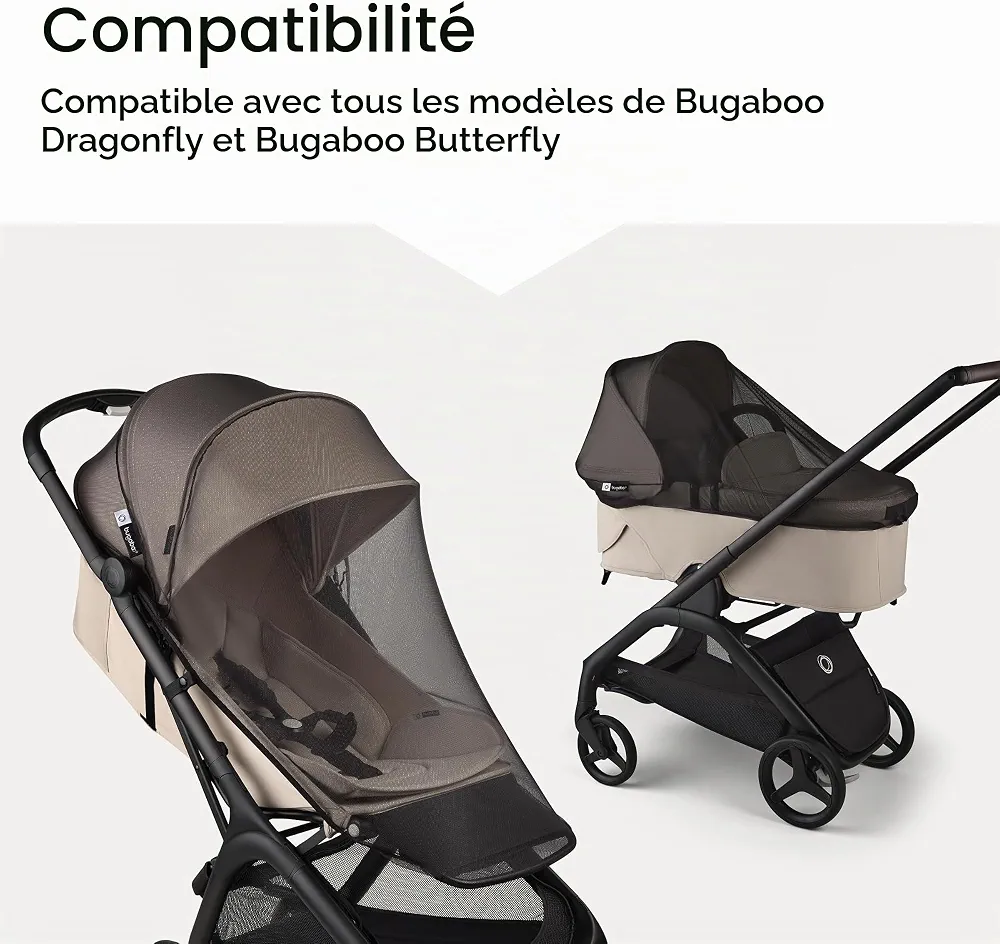 Bugaboo Moustiquaire pour Poussette Butterfly et Dragonfly