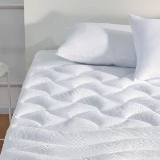 SLEEP ZONE Surmatelas rafraîchissant pour lit Double, surmatelas matelassé zoné de qualité supérieure, Housse de Protection enveloppante, Lavable en Machine, Durable, Poche Profonde de 20,3 à 53,3 cm