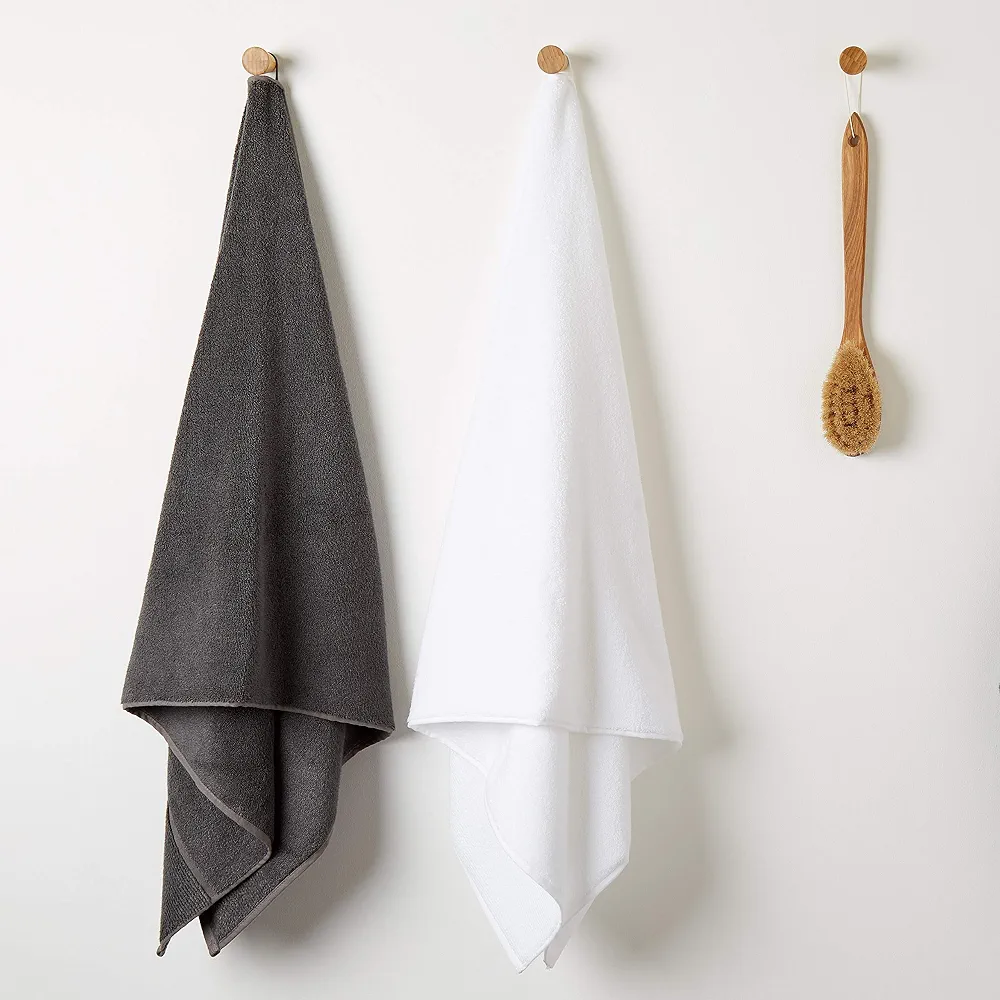 Panda® London Bamboo Serviette de bain – 70 x 135 cm, gris urbain | Bambou bio doux et moelleux | Super absorbante et séchage rapide | Hypoallergénique, antibactérien et sans odeur pour les peaux